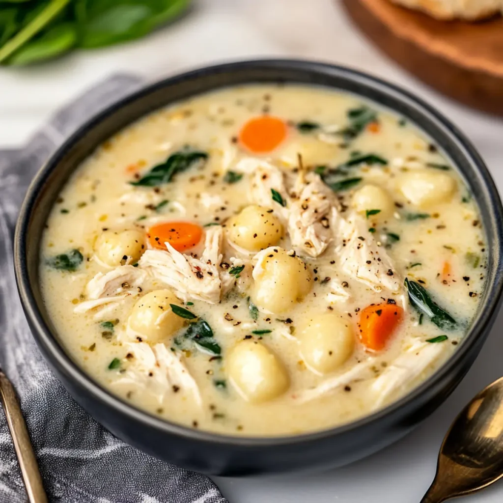 Easy Rotisserie Chicken Gnocchi Soup