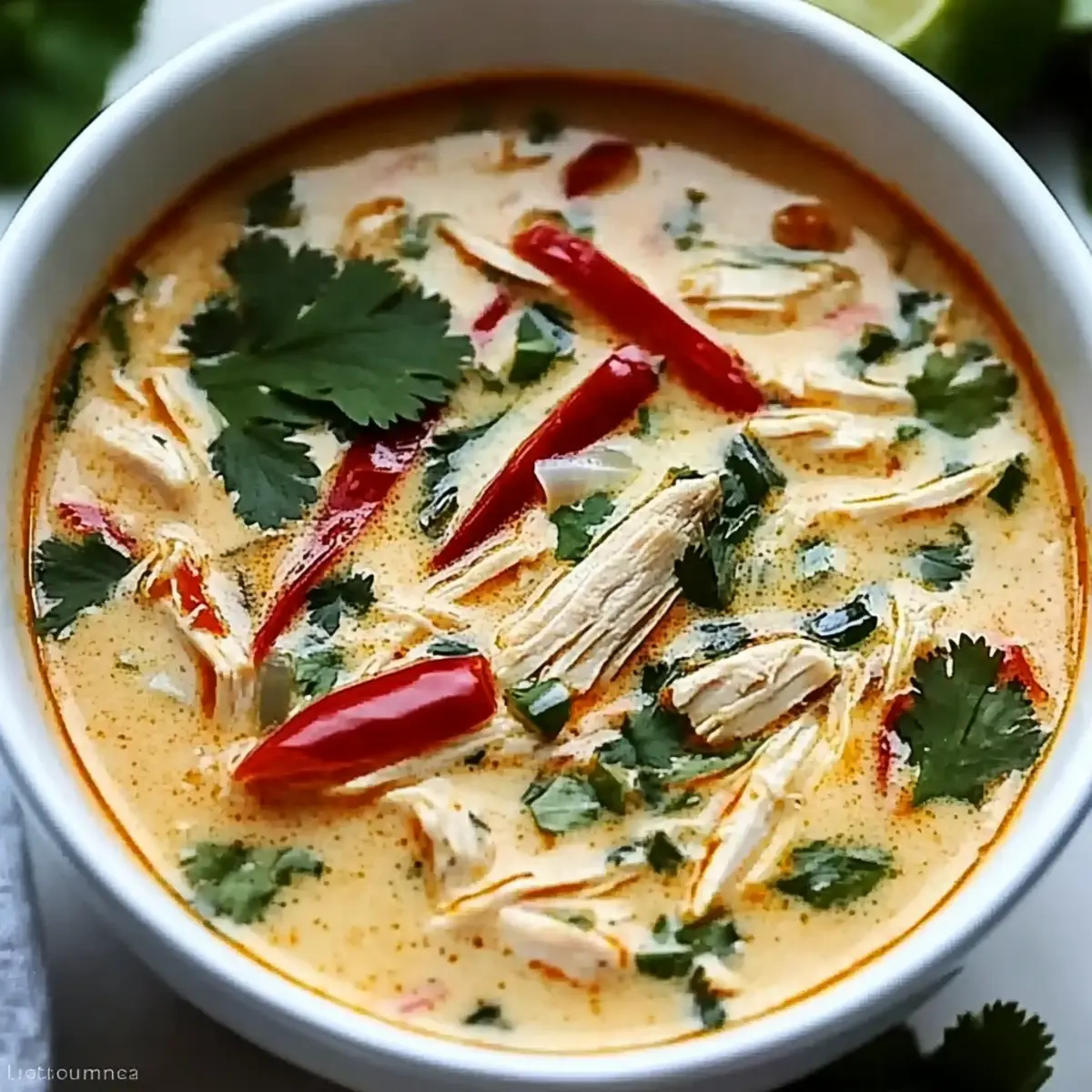 Thai Coconut Chicken Soup - Easy Crockpot Recipe - My Homemade Recipe