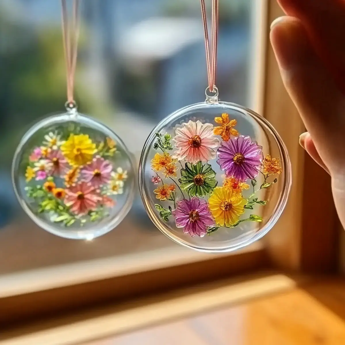 Clear Glue Flower Suncatcher: A Stunning DIY to Brighten Your Windows! - Savory Splash