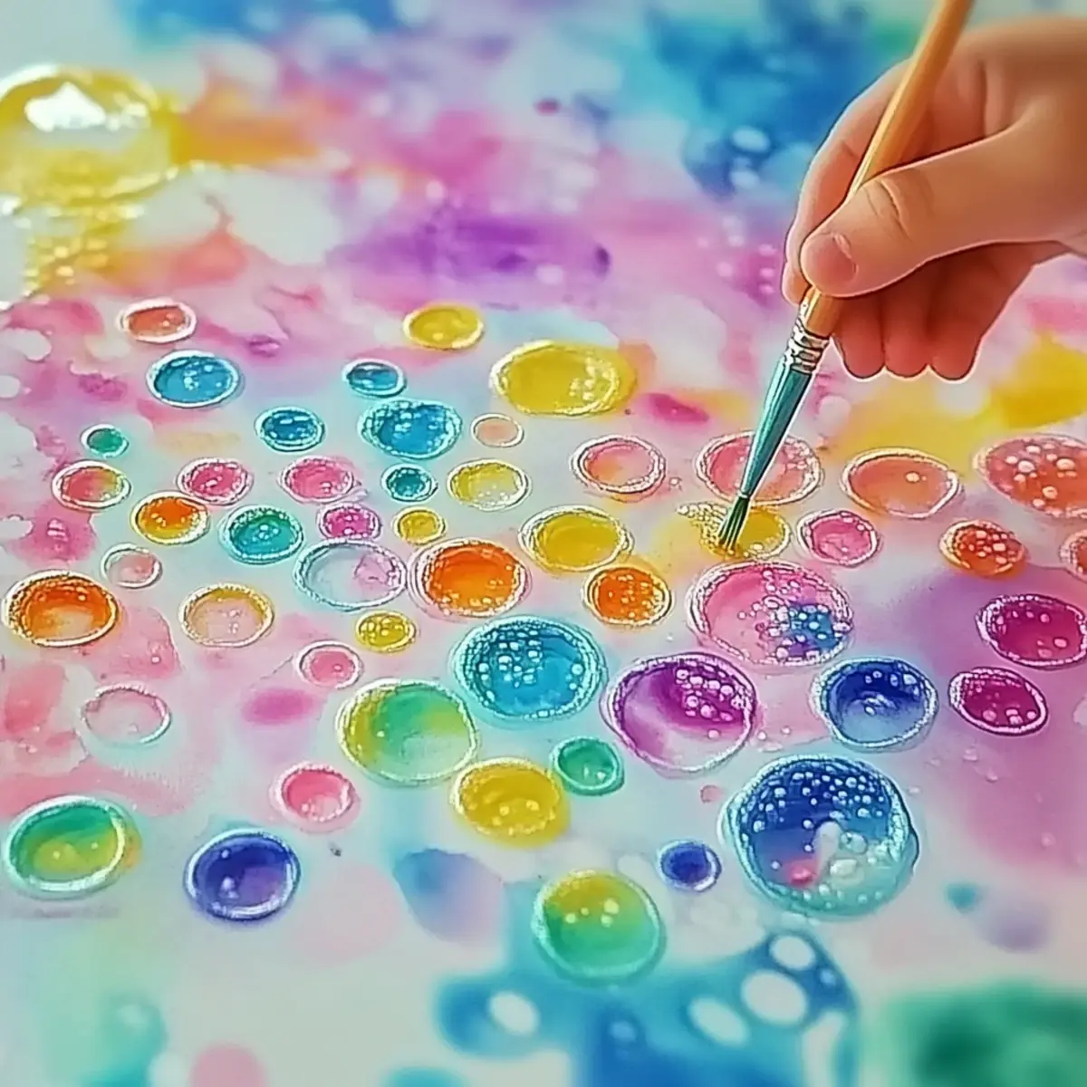 Bubble Painting Art for Kids (A Whimsical DIY Art Project!) - Savory Splash
