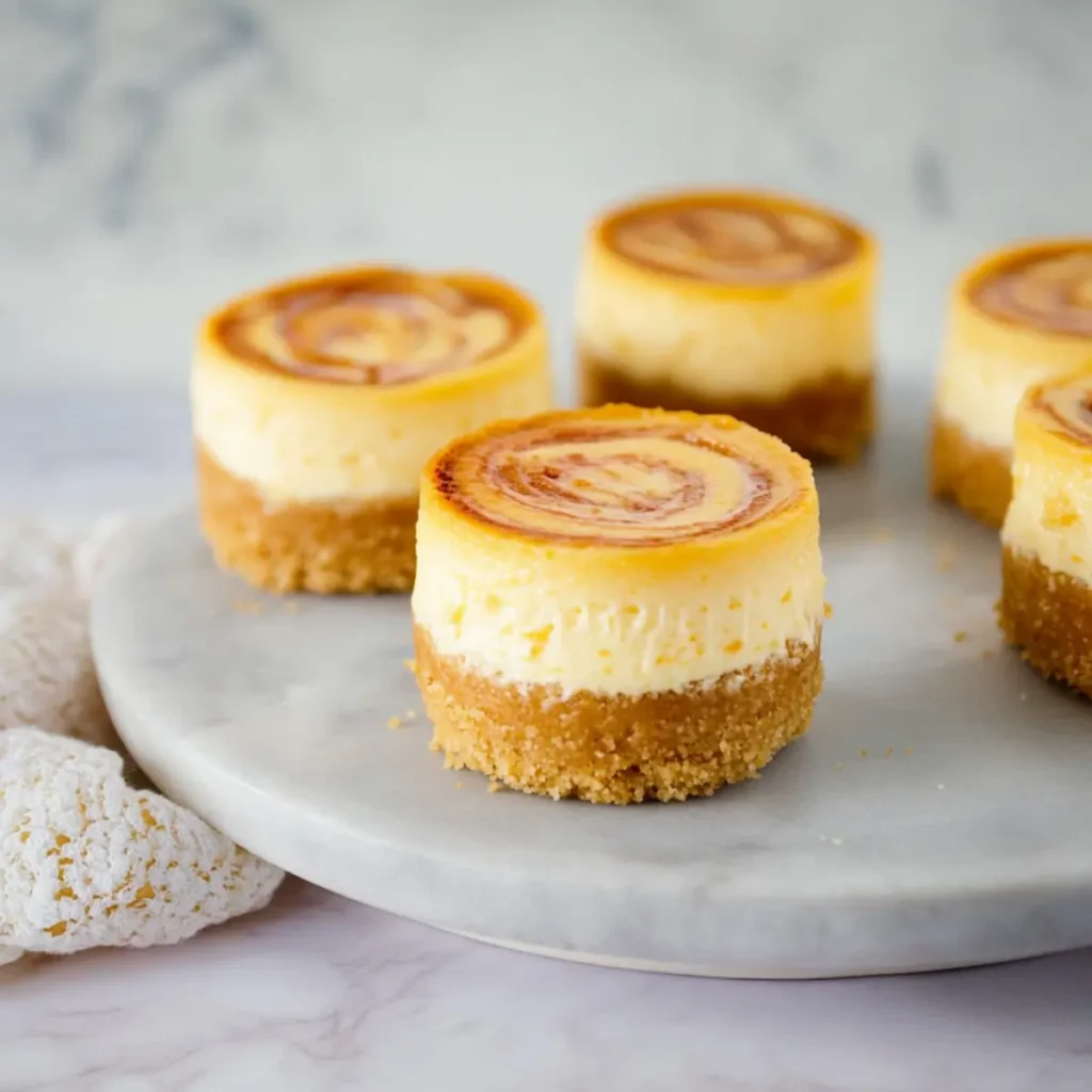 Mini Pumpkin Swirl Cheesecake