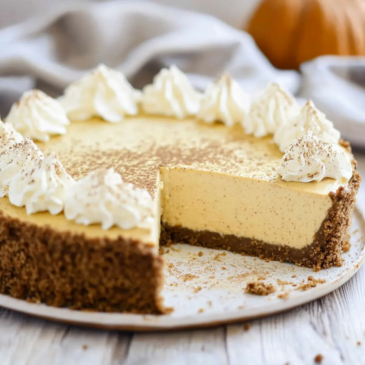 Easy No Bake Pumpkin Spice Cheesecake