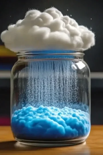🌧️ Make a Rain Cloud in a Jar – A Fun & Easy Science Experiment for Kids! ☁️✨ - Savory Splash