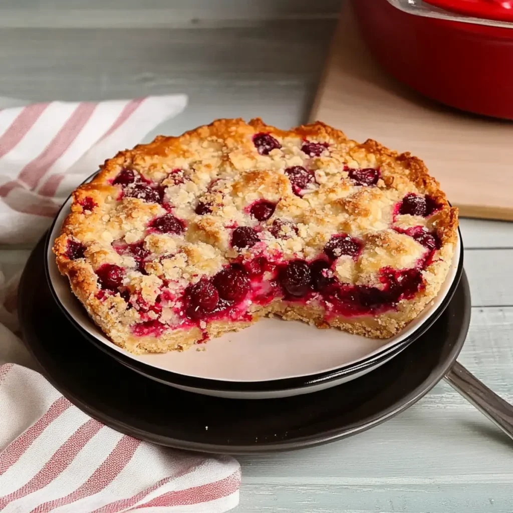 Crustless Cranberry Pie