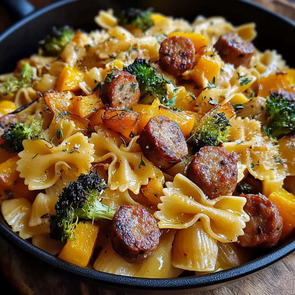 Delicious Autumn Sausage Pasta Squash - Easy to Cook! 🍁🍝