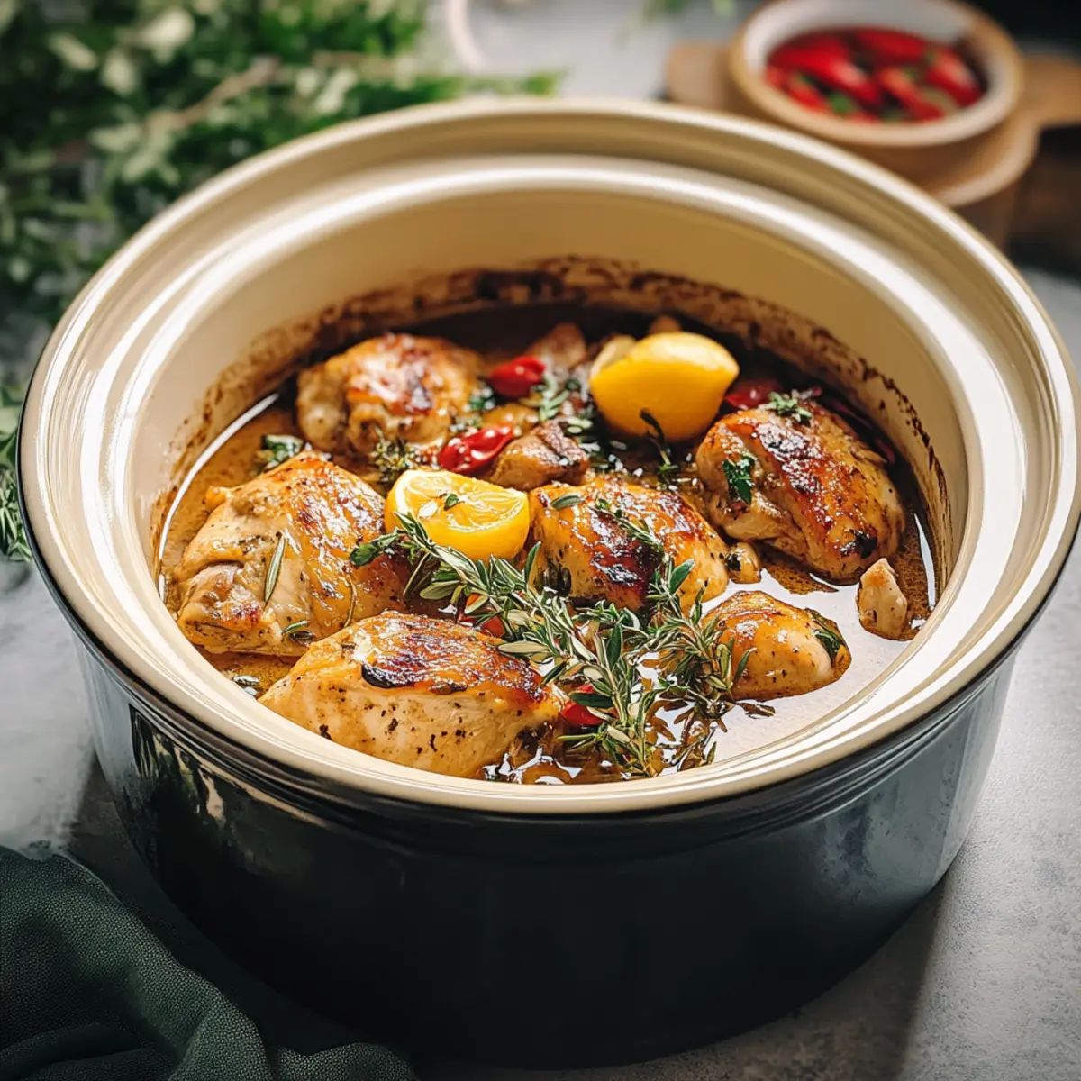 Crockpot Tuscan Chicken Creamy & Flavorful 🍅🥬