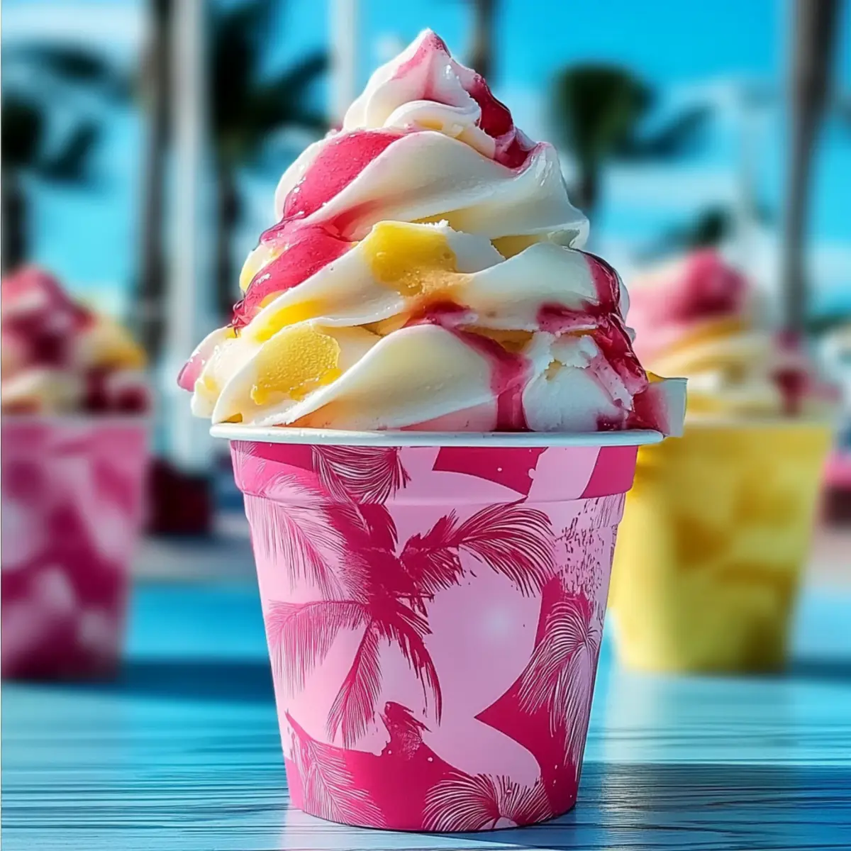 No-Churn Miami Vice Ice Cream Perfect for Summer Bliss