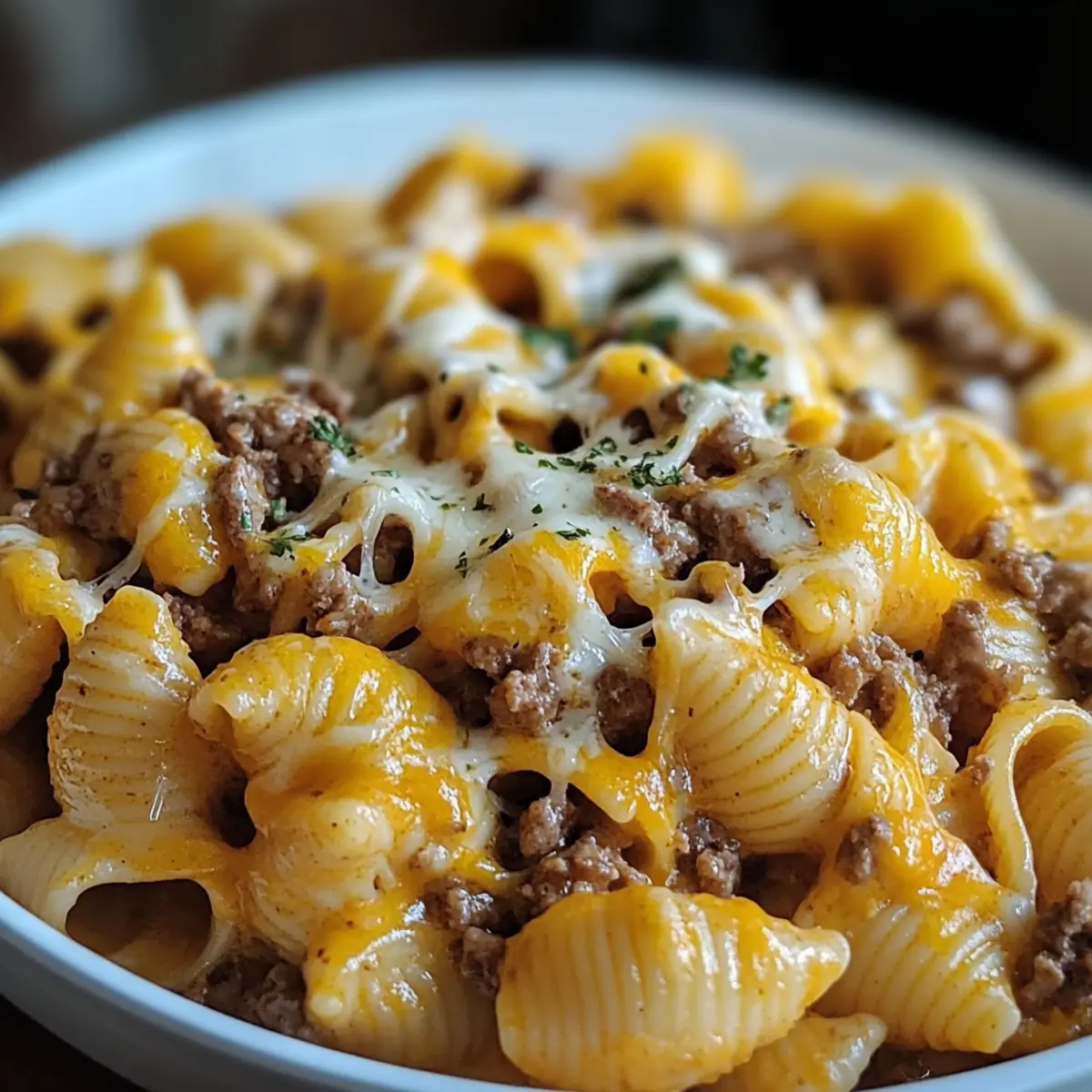 Easy Crockpot Cheesy Ranch Beef Pasta Shells Recipe