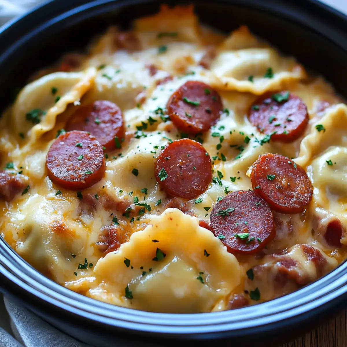 Crock pot Pierogi Casserole with Kielbasa Recipe