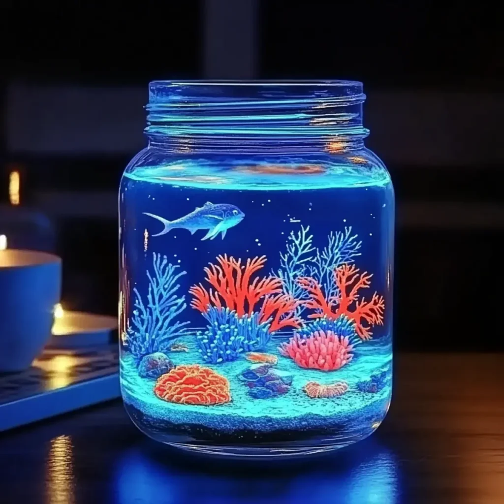 🌊 Glow-in-the-Dark Ocean Jar – A Magical Underwater Craft for Kids! - Savory Splash