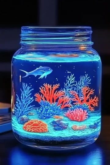🌊 Glow-in-the-Dark Ocean Jar – A Magical Underwater Craft for Kids! - Savory Splash
