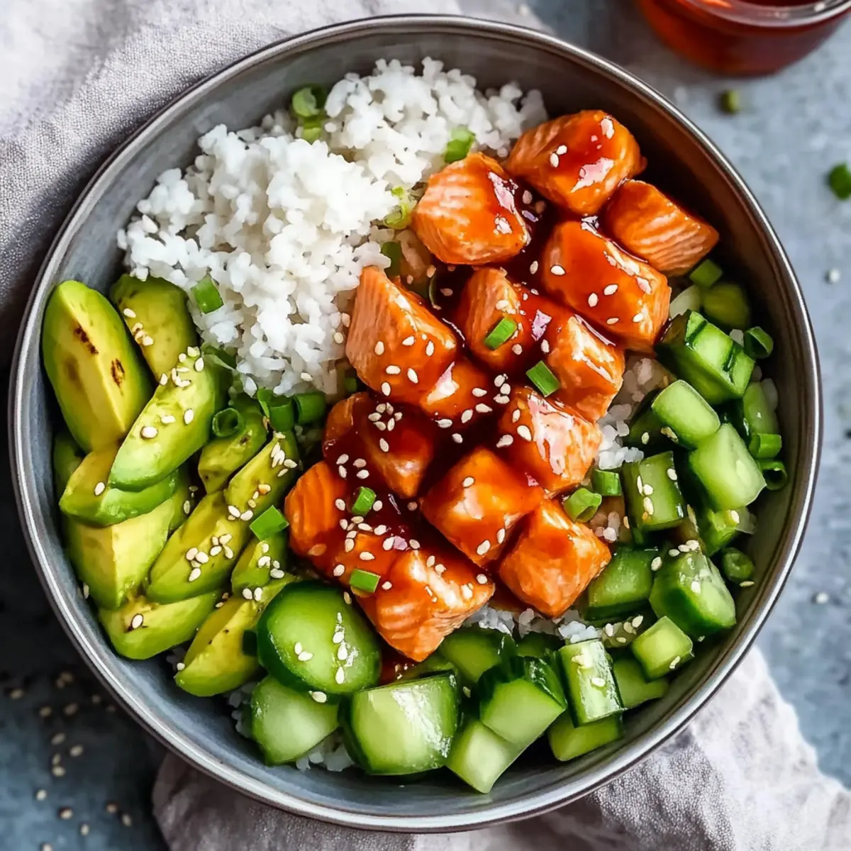 Honey Sriracha Salmon Bowls