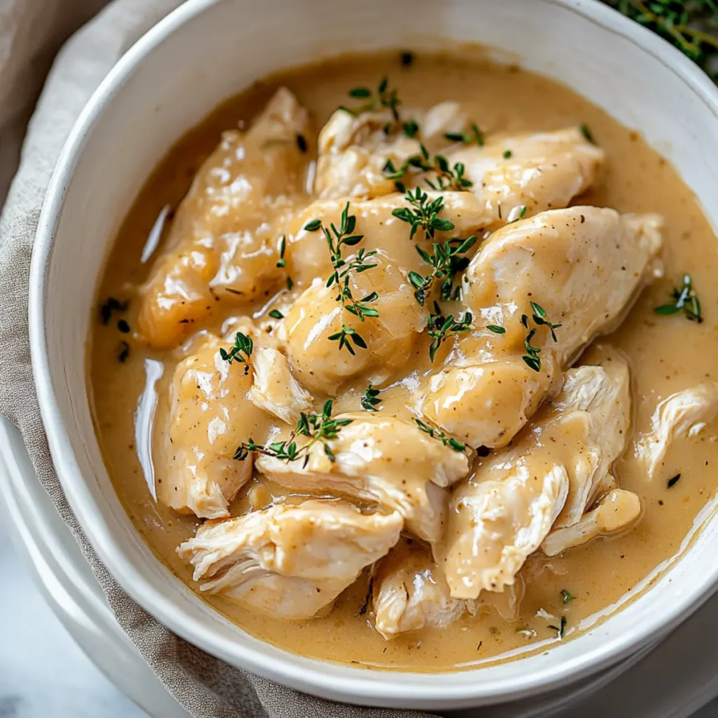 Easy Crockpot Chicken and Gravy
