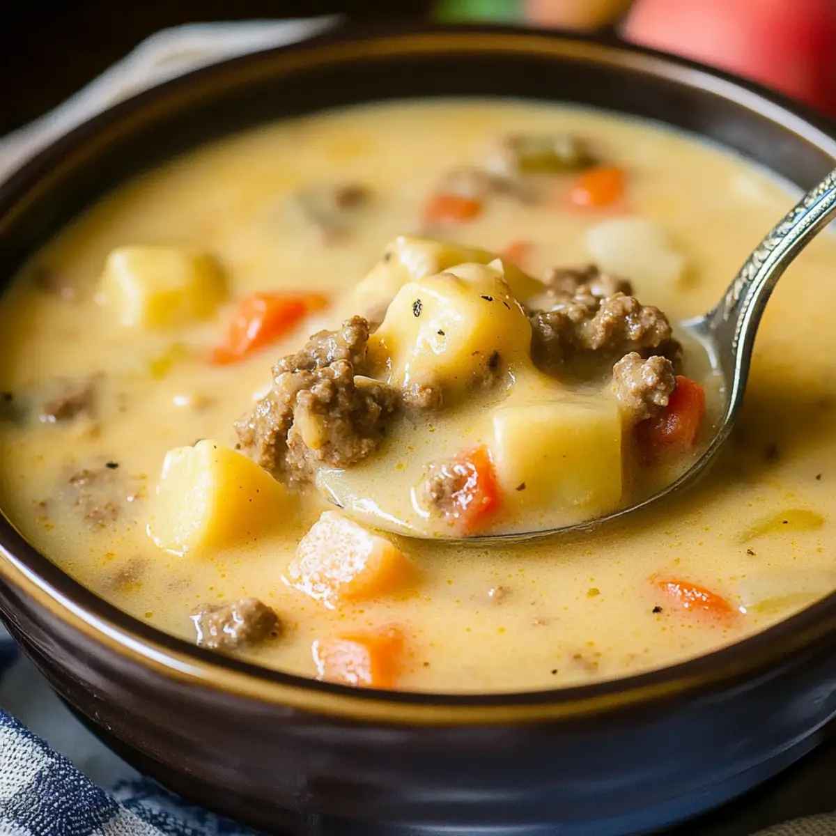 Easy Crockpot Cheeseburger Soup Recipe for Cozy Nights