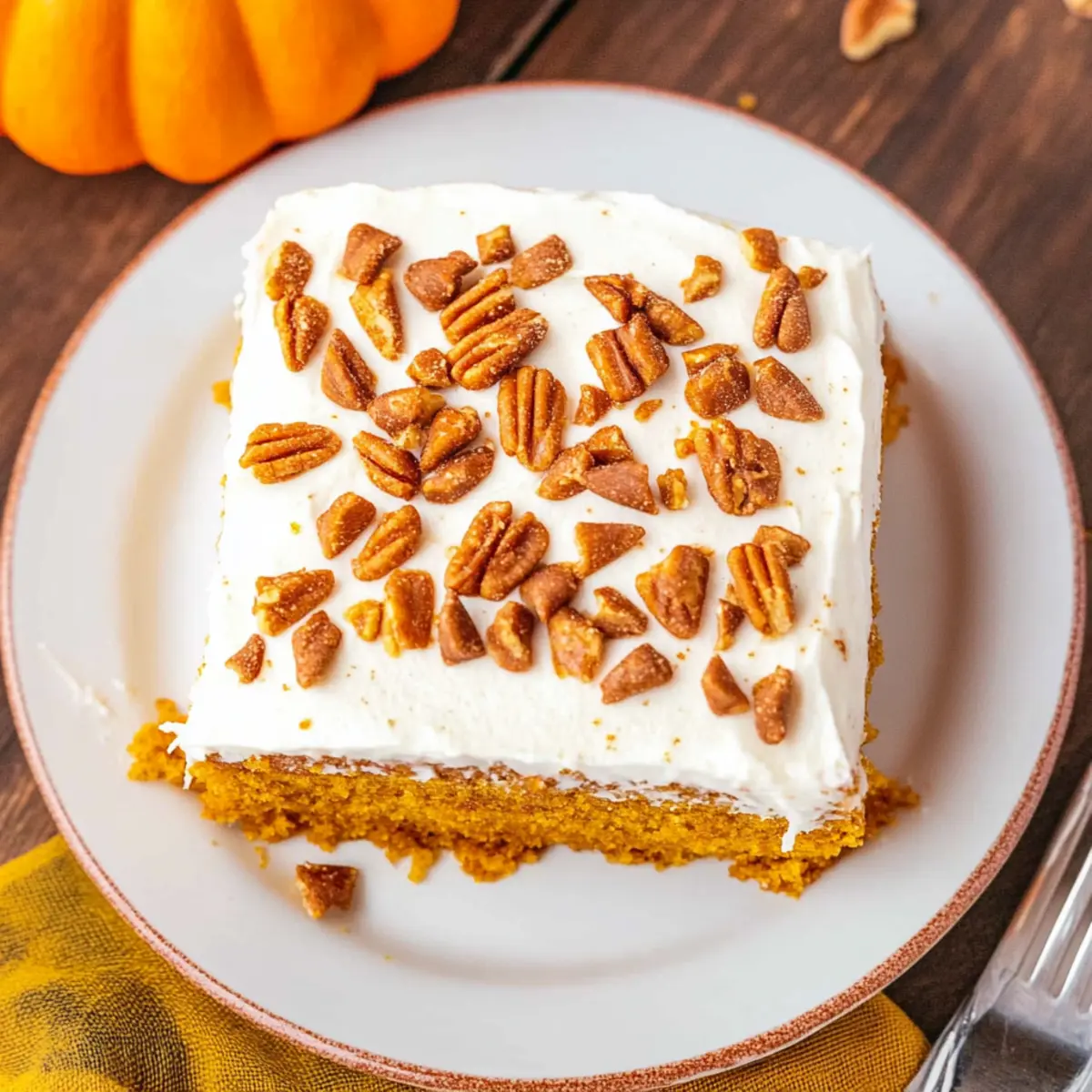 Gingerbread Pumpkin Poke Cake – Easy Fall Dessert Recipe