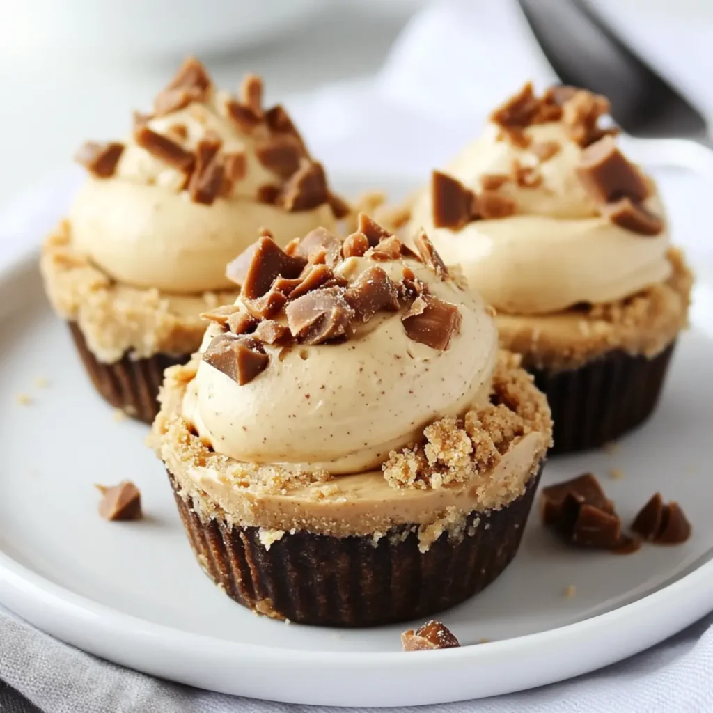 No Bake Mini Peanut Butter Pies