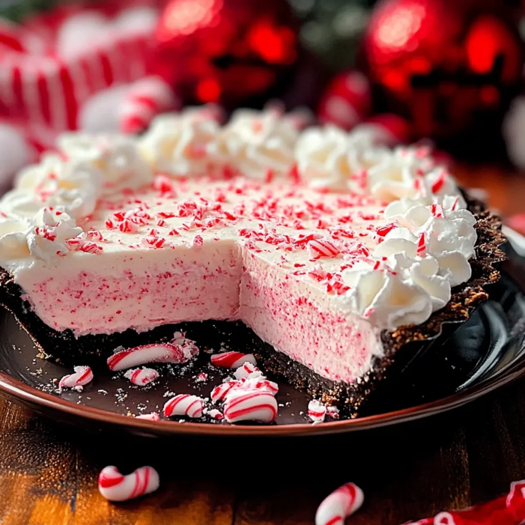 Quick Christmas Peppermint Pie