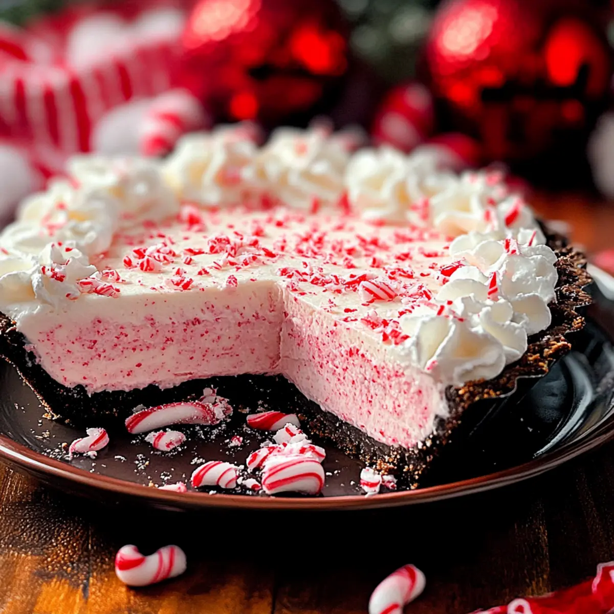 Quick Christmas Peppermint Pie