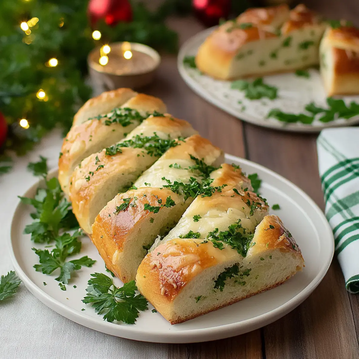 Pull-Apart Garlic Butter Christmas Tree – Festive Holiday Bread Appetizer