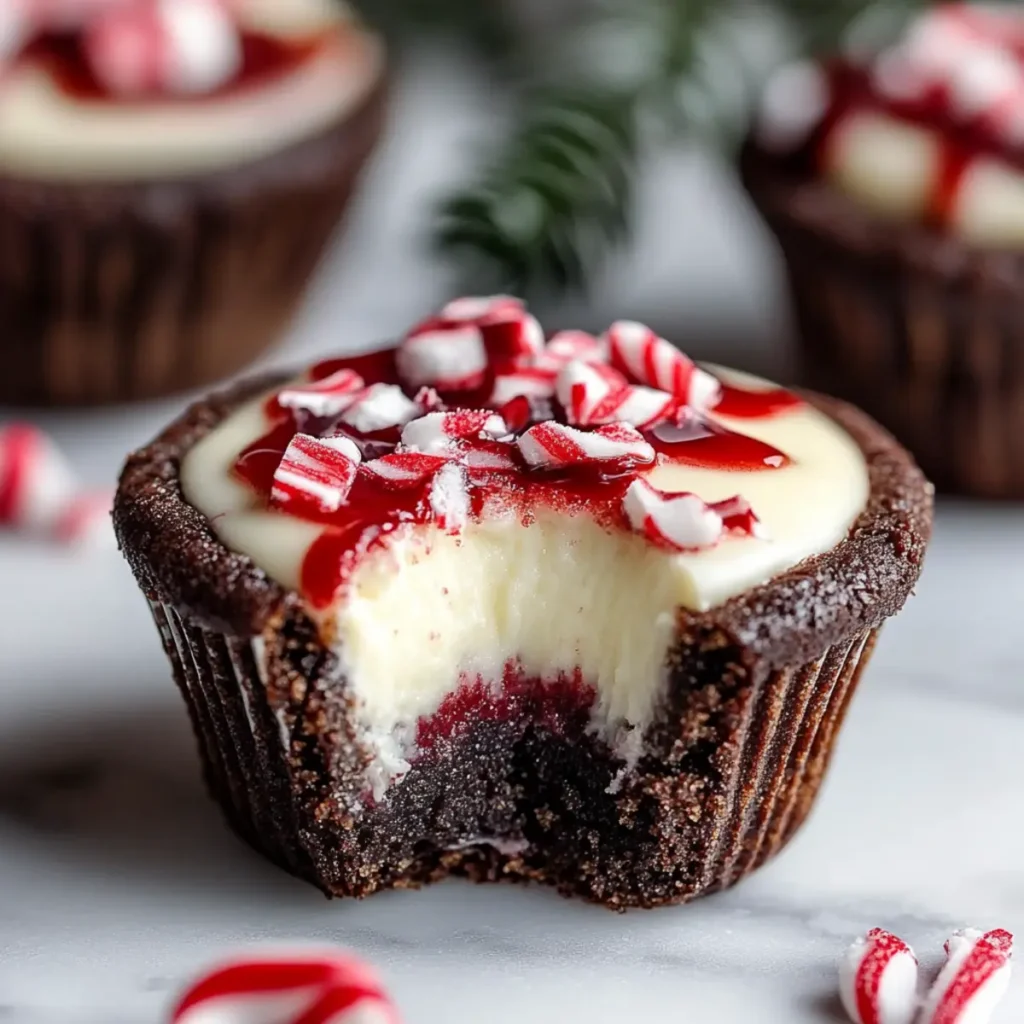 Chocolate Peppermint Cookie Cups with Cheesecake Filling