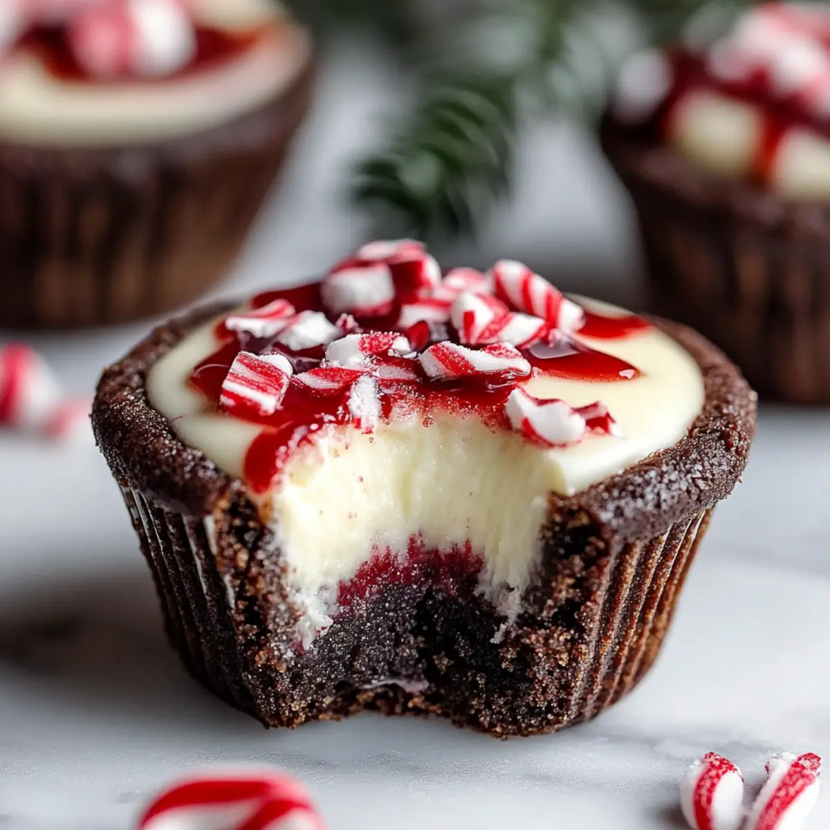 Chocolate Peppermint Cookie Cups with Cheesecake Filling