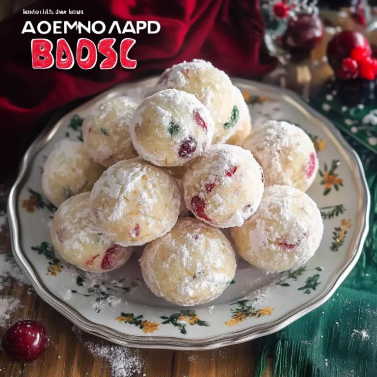Almond Cherry Snowballs