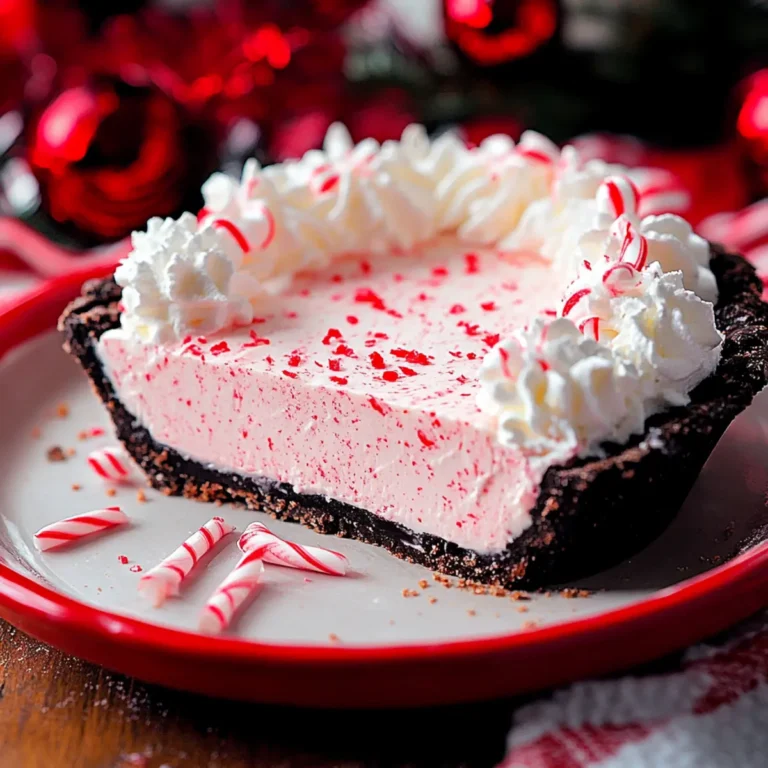 No Bake Christmas Peppermint Pie