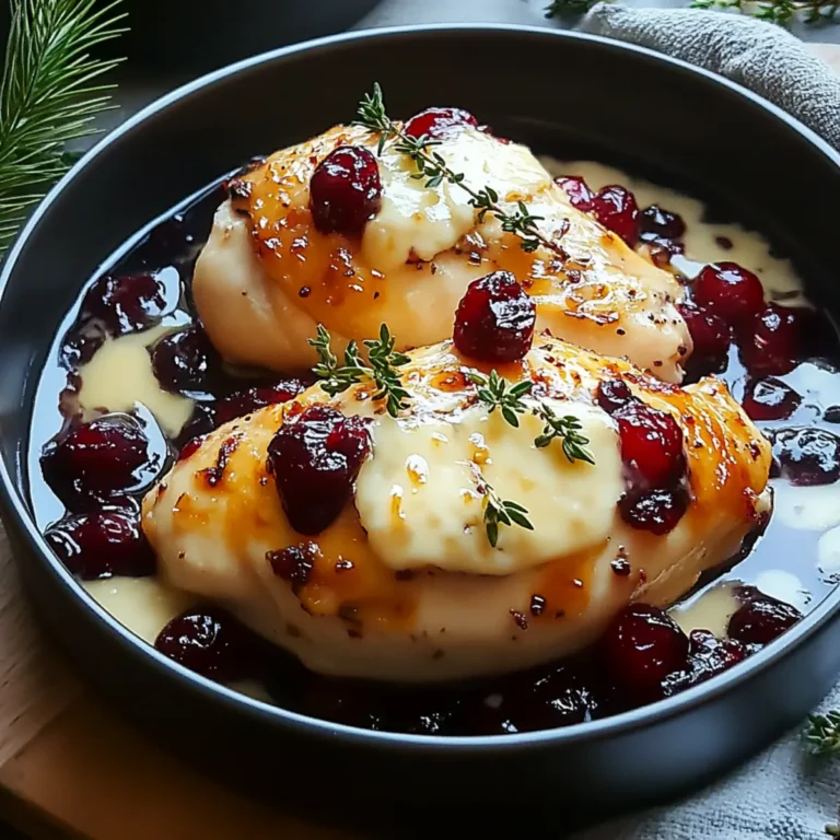 Impressive Cranberry Brie Stuffed Chicken