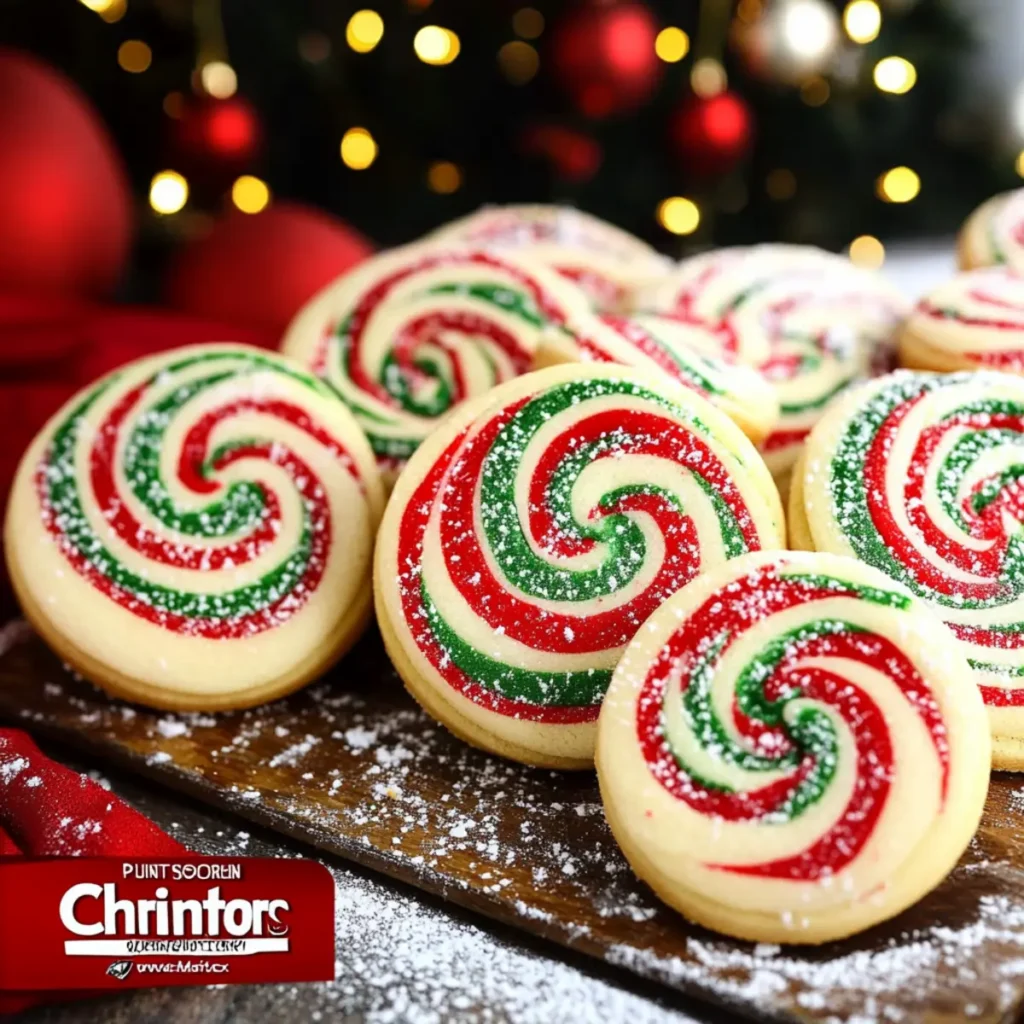 Christmas Pinwheel Sugar Cookies