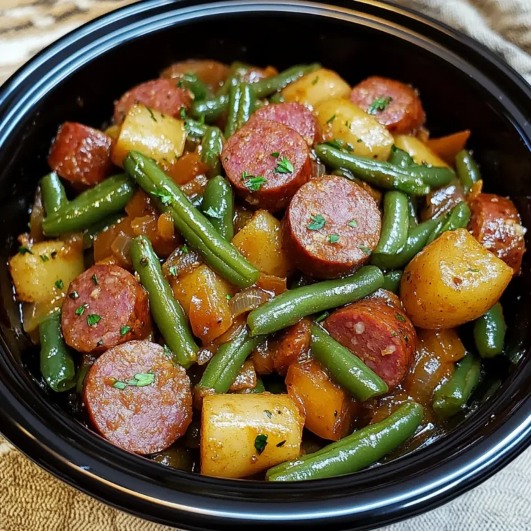 Crockpot Kielbasa and Green Beans - Savory, Hearty & Effortlessly Delicious!