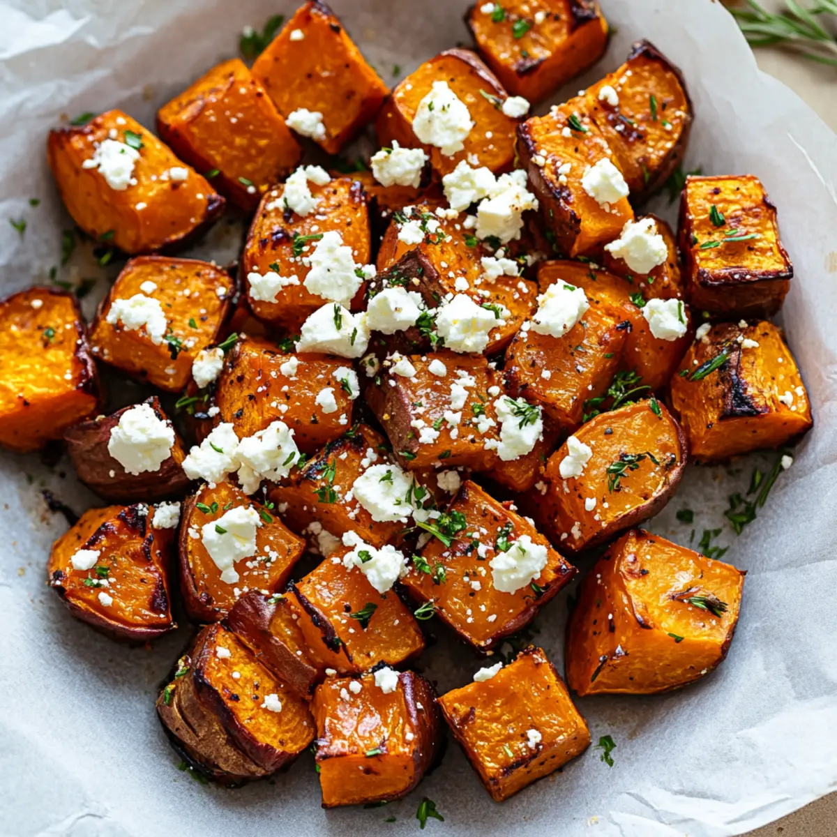 Creamy Baked Sweet Potato with Feta