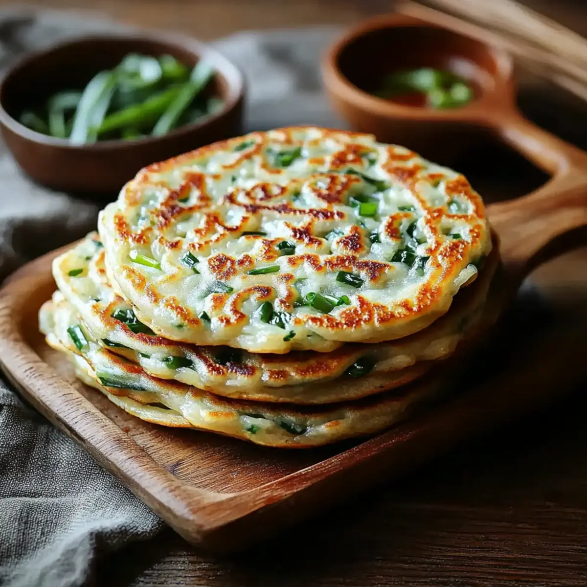 Crispy Chinese Scallion Pancakes (Cong You Bing)