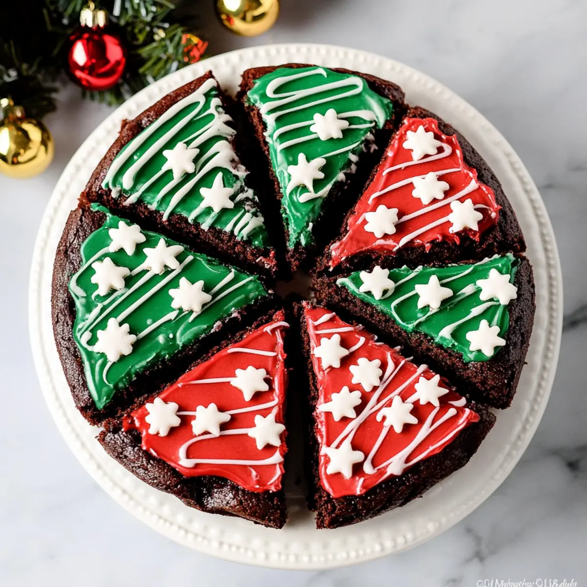 Frosted Christmas Brownies